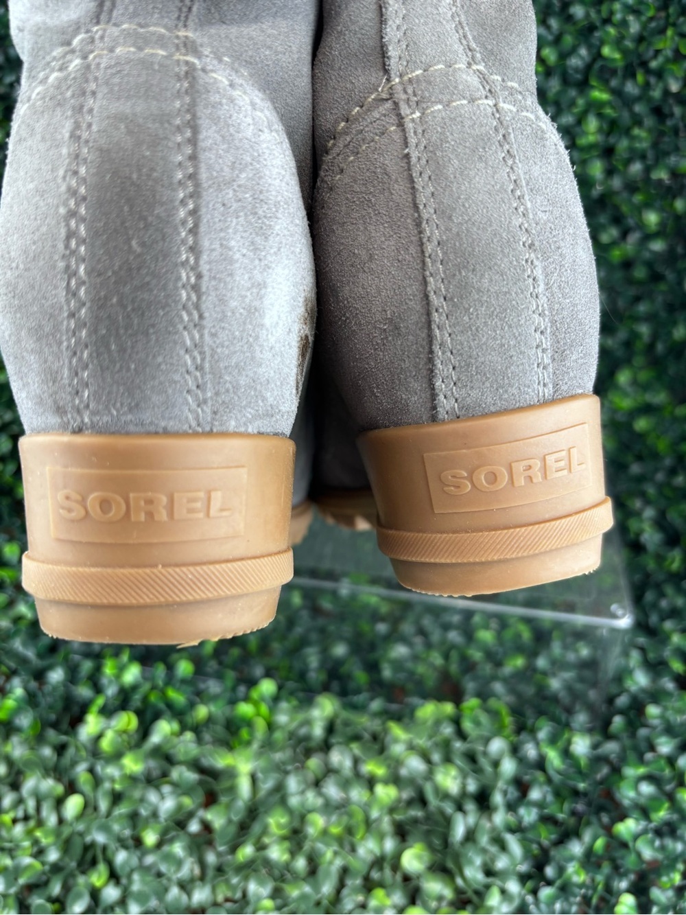 Sorel Light Gray Suede Lace-Up Ankle Booties Size 8.5 Woman - Picture 4 of 11